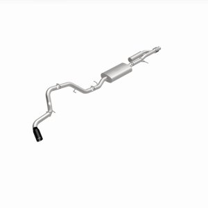 GMC Yukon Performance Exhaust - Single Passenger Side Rear Exit - Magnaflow - Street Series, Cat-Back, No Drone Technology, Stainless Steel with Black Chromed Tip - Black - `21-`25