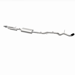 GMC Yukon Performance Exhaust - Single Passenger Side Rear Exit - Magnaflow - Street Series, Cat-Back, No Drone Technology, Stainless Steel with Black Chromed Tip - Black - `21-`25