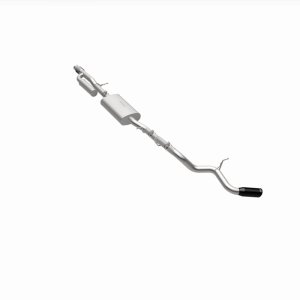 GMC Yukon Performance Exhaust - Single Passenger Side Rear Exit - Magnaflow - Street Series, Cat-Back, No Drone Technology, Stainless Steel with Black Chromed Tip - Black - `21-`25