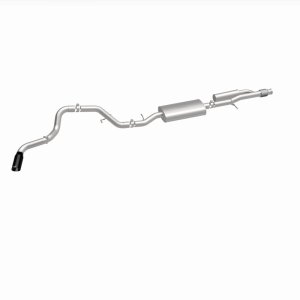 GMC Yukon Performance Exhaust - Single Passenger Side Rear Exit - Magnaflow - Street Series, Cat-Back, No Drone Technology, Stainless Steel with Black Chromed Tip - Black - `21-`25