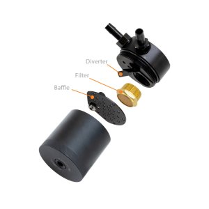 Ford F-150 Baffled Oil Catch Can - Mishimoto - Black - `11-`14 Ford F-150 Baffled Oil Catch Can - Mishimoto - Black - `11-`14