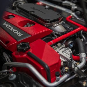 Honda Civic Type R Radiator Hose Kit - Mishimoto - Silicone Coolant, K20C1 Engine - Red - `23-`27