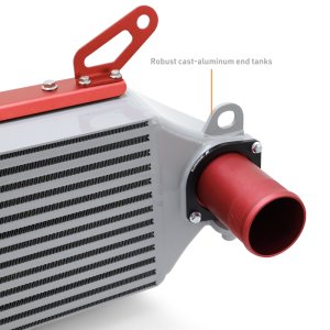 Toyota GR Corolla Intercooler Kit - Mishimoto - Silver Cooler - Black Pipes - `23-`27