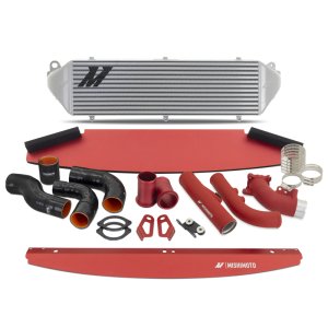 Toyota GR Corolla Intercooler Kit - Mishimoto - Mishimoto Performance - Silver Cooler, Red Pipes - `23-`27