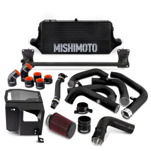 Subaru WRX Performance Front-Mount Intercooler Kit - Mishimoto - BK Core MWBK Pipes - Black - `22-`27
