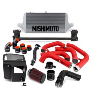 Subaru WRX Performance Intercooler Kit - Front - Mishimoto - SL Core WRD Pipes - `22-`27