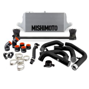 Subaru WRX Performance Intercooler Kit - Front - Mishimoto - SL Core MWBK Pipes - Silver Intercooler, Black Pipes - `22-`27