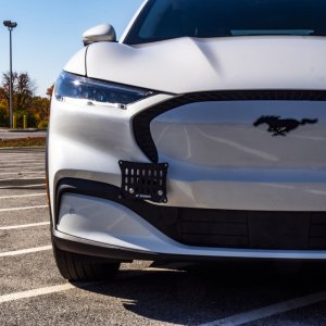 Ford Mustang Mach-E License Plate Relocation Kit - Front - Mishimoto - MMLP-MME-21 - Micro-wrinkle black - `21-`27 Ford Mustang Mach-E License Plate Relocation Kit - Front - Mishimoto - MMLP-MME-21 - Micro-wrinkle black - `21-`27