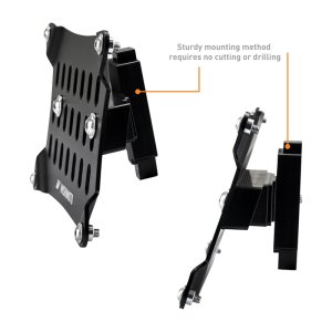 Ford Mustang Mach-E License Plate Relocation Kit - Front - Mishimoto - MMLP-MME-21 - Micro-wrinkle black - `21-`27 Ford Mustang Mach-E License Plate Relocation Kit - Front - Mishimoto - MMLP-MME-21 - Micro-wrinkle black - `21-`27