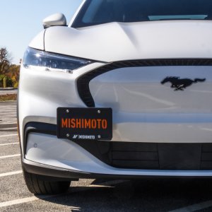 Ford Mustang Mach-E License Plate Relocation Kit - Front - Mishimoto - MMLP-MME-21 - Micro-wrinkle black - `21-`27 Ford Mustang Mach-E License Plate Relocation Kit - Front - Mishimoto - MMLP-MME-21 - Micro-wrinkle black - `21-`27