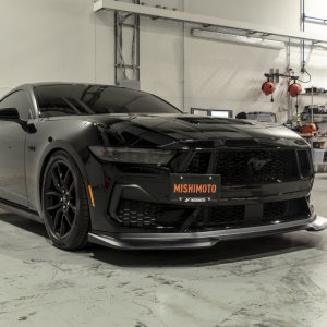 Ford Mustang License Plate Relocation Kit - Front - Mishimoto - MMLP-MUS8-24 - Black - `24-`27