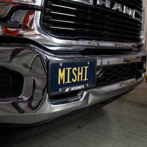 RAM 2500 License Plate Relocation Kit - Front - Mishimoto - MMLP-RAM-19 - Black - `19-`27