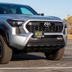 Toyota Tacoma License Plate Relocation Kit - Mishimoto - Black - `24-`27