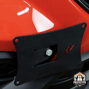 Subaru XV Crosstrek License Plate Relocation Kit - Front - Mishimoto - Mishimoto MMLP-WRX-22 - Black - `18-`27 Subaru XV Crosstrek License Plate Relocation Kit - Front - Mishimoto - Mishimoto MMLP-WRX-22 - Black - `18-`27