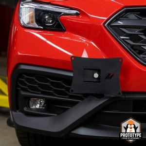 Subaru XV Crosstrek License Plate Relocation Kit - Front - Mishimoto - Mishimoto MMLP-WRX-22 - Black - `18-`27 Subaru XV Crosstrek License Plate Relocation Kit - Front - Mishimoto - Mishimoto MMLP-WRX-22 - Black - `18-`27