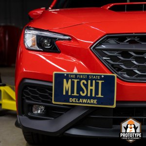 Subaru XV Crosstrek License Plate Relocation Kit - Front - Mishimoto - Mishimoto MMLP-WRX-22 - Black - `18-`27 Subaru XV Crosstrek License Plate Relocation Kit - Front - Mishimoto - Mishimoto MMLP-WRX-22 - Black - `18-`27
