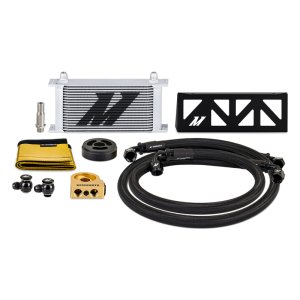 Toyota GR86 Oil Cooler Kit - Mishimoto - Thermostatic, 19-row, -10AN Braided-Steel Lines - Silver - `22-`27