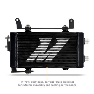 Toyota GR Corolla Oil Cooler Kit - Mishimoto - Non-Thermostatic, Dual-pass 14 row oil cooler - Black - `23-`27