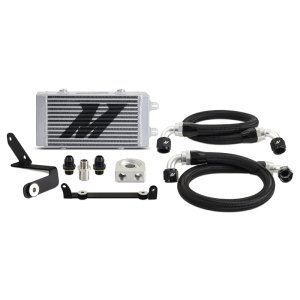 Toyota GR Corolla Oil Cooler Kit - Mishimoto - Non-Thermostatic, Dual-pass 14 row - Silver - `23-`27