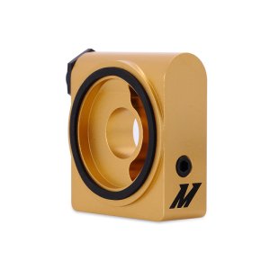 Ford Mustang Oil Cooler Kit - Front - Mishimoto - Thermostatic - Silver - `18-`27