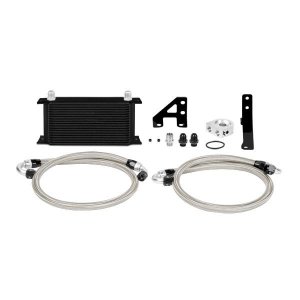 Subaru WRX STI Oil Cooler Kit - Front - Mishimoto - Thermostatic, 19-row - Black - `15-`21 Subaru WRX STI Oil Cooler Kit - Front - Mishimoto - Thermostatic, 19-row - Black - `15-`21
