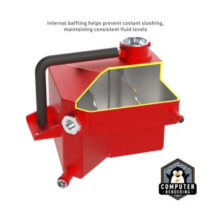 Honda Civic Type R Coolant Reservoir - Mishimoto - Aluminum Expansion Tank - Black - `17-`27