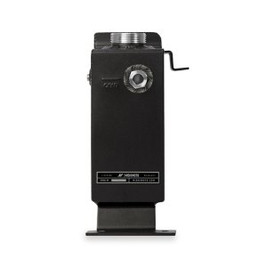 Ford Powerstroke Engine Coolant Reservoir - Mishimoto - Aluminum Degas Tank - Micro-Wrinkle Black - `99-`03