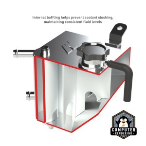 Toyota GR Corolla Coolant Expansion Tank - Mishimoto - Aluminum - Black - `23-`27