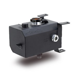 Jeep Gladiator Coolant Reservoir - Mishimoto - TIG-welded Aluminum Expansion Tank - Black - `20-`27