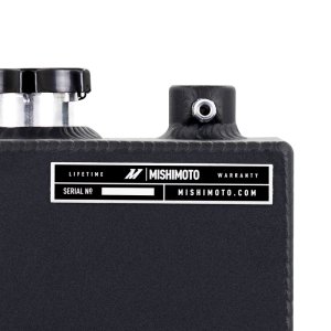 Jeep Gladiator Coolant Reservoir - Mishimoto - TIG-welded Aluminum Expansion Tank - Black - `20-`27