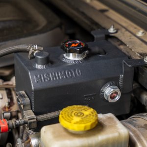 Jeep Wrangler Coolant Reservoir - Mishimoto - TIG-welded Aluminum Expansion Tank - Black - `18-`27 Jeep Wrangler Coolant Reservoir - Mishimoto - TIG-welded Aluminum Expansion Tank - Black - `18-`27
