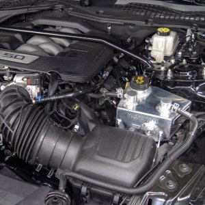 Ford Mustang Coolant Expansion Tank - Mishimoto - All-aluminum Construction with Internal Baffles - Polished - `24-`27