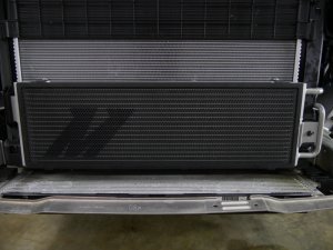 BMW M2 Transmission Cooler - Front - Mishimoto - Performance Dual-Pass with Steel Stone Guard - `23-`27