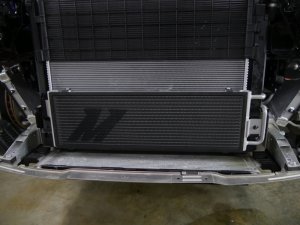 BMW M2 Transmission Cooler - Front - Mishimoto - Performance Dual-Pass with Steel Stone Guard - `23-`27