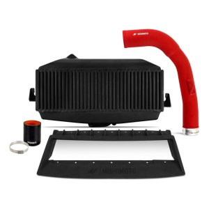 Subaru WRX Performance Top-Mount Intercooler Kit - Mishimoto - Black Intercooler, Red Pipe - `22-`27
