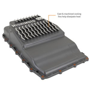 Ford Mustang Transmission Pan - Mishimoto - Aluminum 10R60/10R80 - Gunmetal Gray - `18-`27