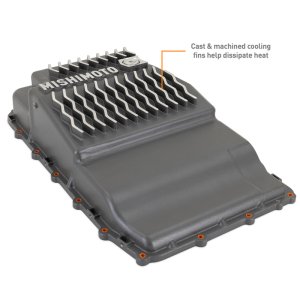 Ford Mustang Transmission Pan - Mishimoto - Aluminum 10R60/10R80 - Gunmetal Gray - `18-`27