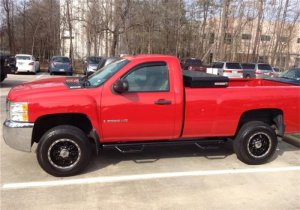 GMC Sierra 2500 HD Nerf Step - N-Fab - Wheel-to-Wheel with Bed Access - Textured Black - `20-`25