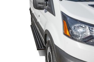 Ford Transit Running Boards - Cab Length - N-Fab - Growler - Textured Black - `19-`24