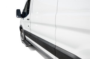 Ford Transit Running Boards - Cab Length - N-Fab - Growler - Textured Black - `19-`24