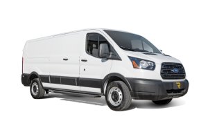 Ford Transit Running Boards - Cab Length - N-Fab - Growler - Textured Black - `19-`24