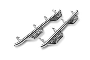 Ford F-250 Side Steps - Cab Length - N-Fab - Podium SS - Polished Stainless - `17-`24
