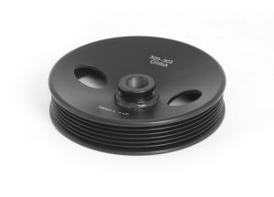 Jeep Wrangler TJ Power Steering Pump Pulley - OMIX - Cast Metal, Six-Ribbed Design - `97-`06