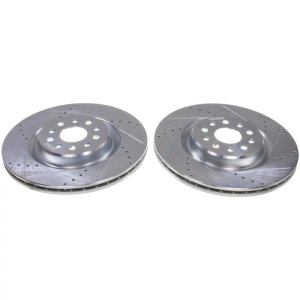Jeep Grand Cherokee Brake Rotors (2) - Front - PowerStop - Evolution Drilled & Slotted - `22-`24 Jeep Grand Cherokee Brake Rotors (2) - Front - PowerStop - Evolution Drilled & Slotted - `22-`24