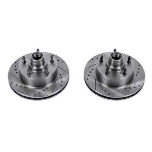 Ford E-150 Brake Rotors (2) - Front - PowerStop - Evolution Drilled & Slotted - 2003 Ford E-150 Brake Rotors (2) - Front - PowerStop - Evolution Drilled & Slotted - 2003