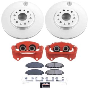 Buick Enclave Brake Kit - Front - PowerStop - Z23 Coated Kit + Powder Coated Calipers - `18-`20 Buick Enclave Brake Kit - Front - PowerStop - Z23 Coated Kit + Powder Coated Calipers - `18-`20