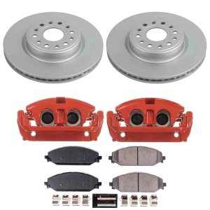 Ram 1500 Brake Kit - Front - PowerStop - Z23 Evolution + Powder Coated Calipers - `19-`24