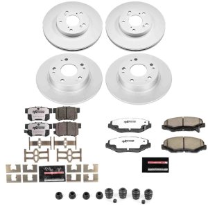 Honda Accord Brake Kit - Front + Rear - PowerStop - Z26 Coated - `03-`07 Honda Accord Brake Kit - Front + Rear - PowerStop - Z26 Coated - `03-`07