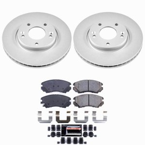 Hyundai Sonata Brake Kit - Front - PowerStop - Z23 Coated Rotors + Pads - `06-`10 Hyundai Sonata Brake Kit - Front - PowerStop - Z23 Coated Rotors + Pads - `06-`10