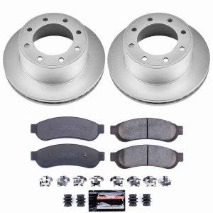 Ford F-250 Super Duty Brake Kit - Rear - PowerStop - Z23 Coated Rotors + D&S Pads - `07-`10